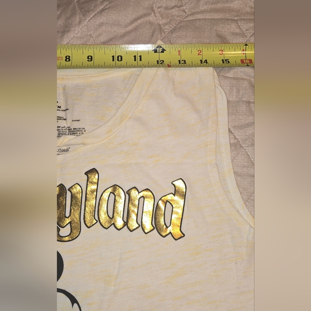 Disney Gold and Tan Mickey Mouse Tank Top B1 - Picture 6 of 7